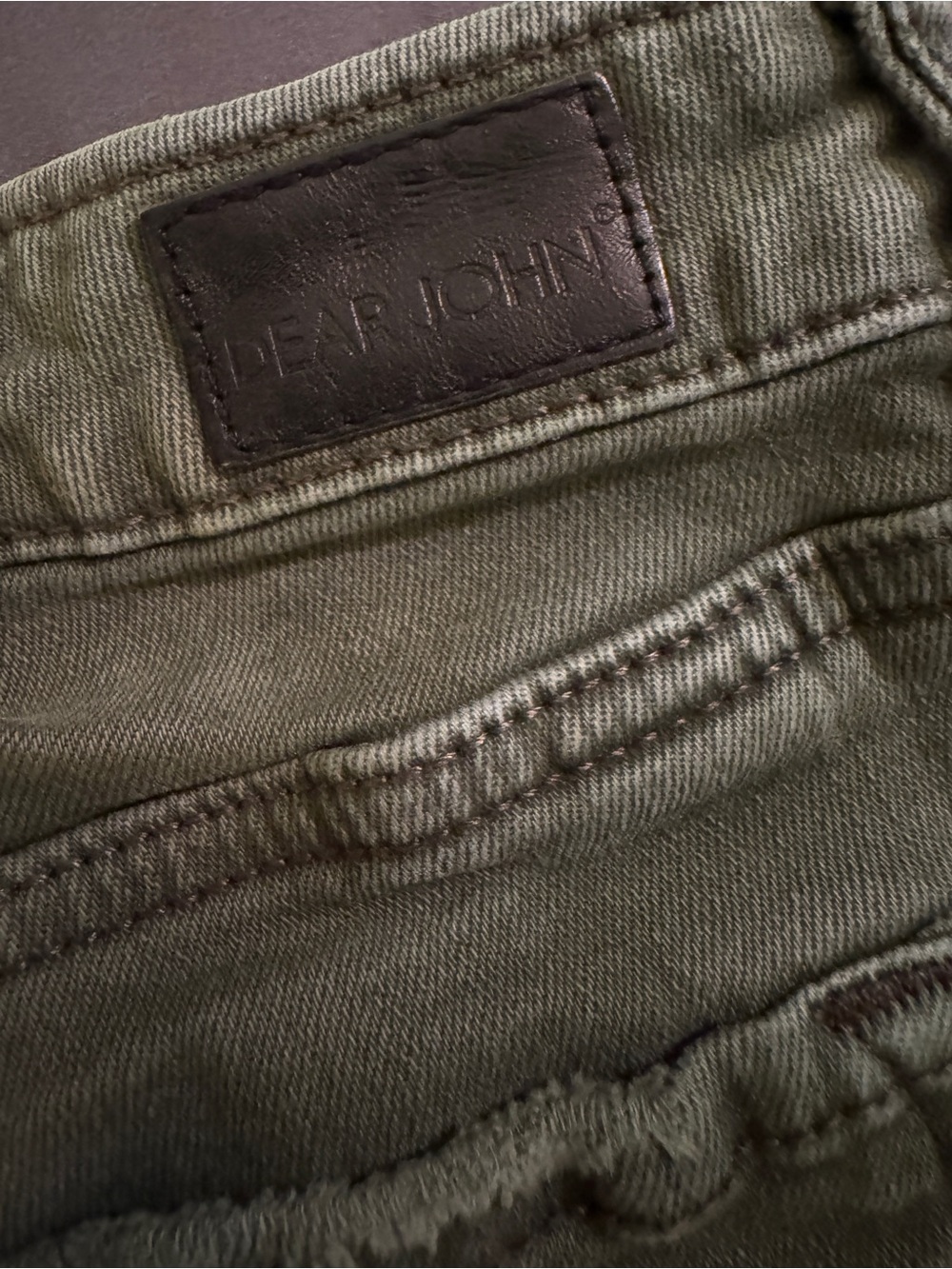 DEAR JOHN Women’s Olive Green Cropped Jeans - Size 30